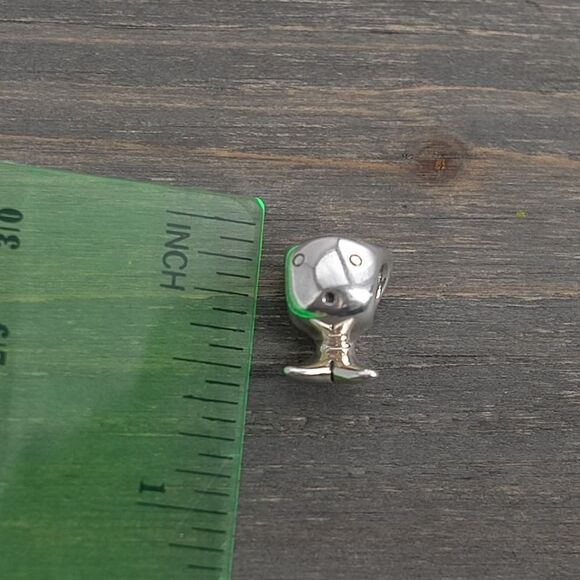 Chamilia Whale or Fish Charm Bead Sterling Silver Marked "Cham" 925 Retired 3.5g - Picture 5 of 5